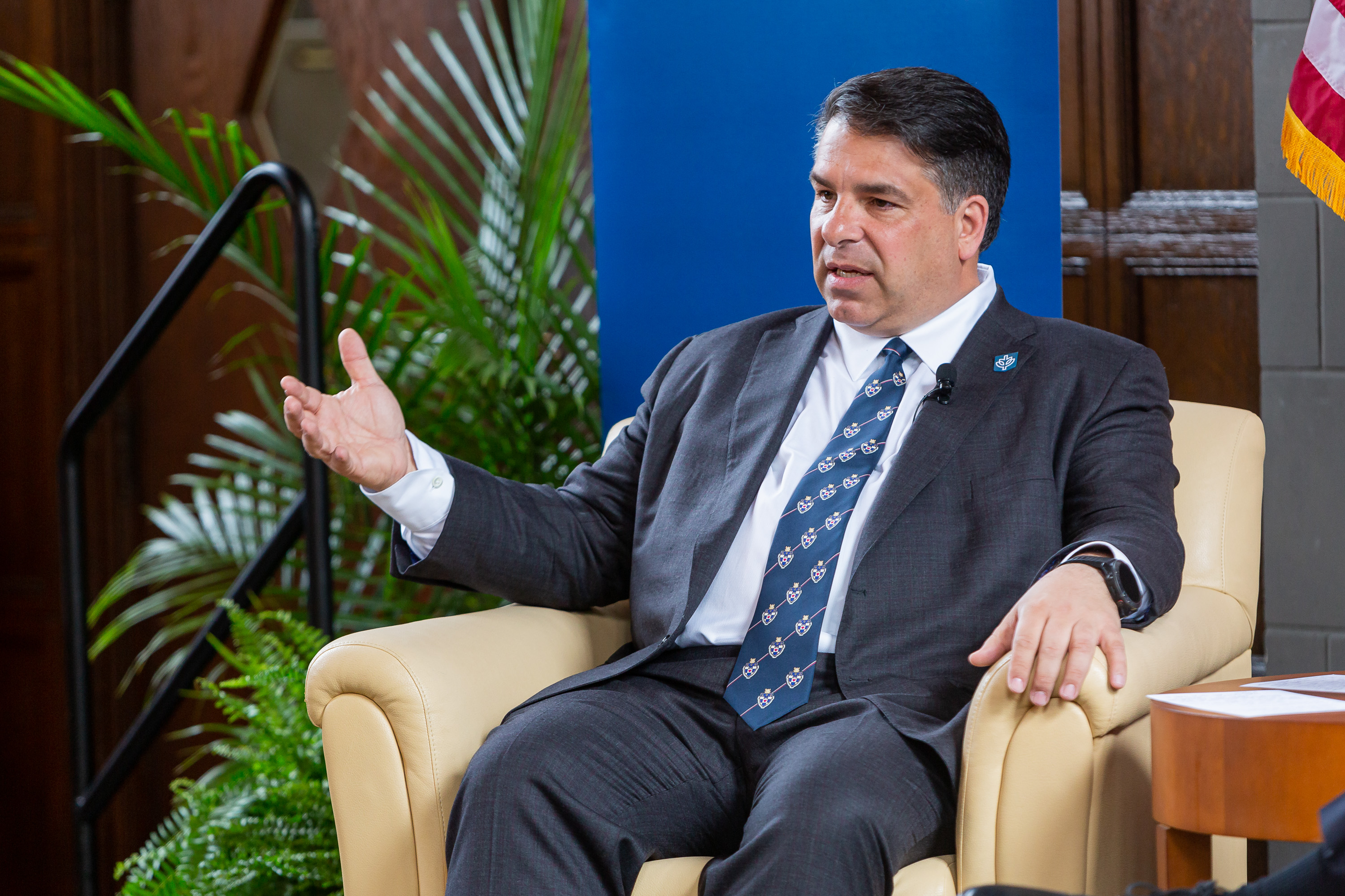 “To me, there was no better opportunity to write the next standards of quality for higher education than at DePaul," Manuel said during the morning's armchair conversation.